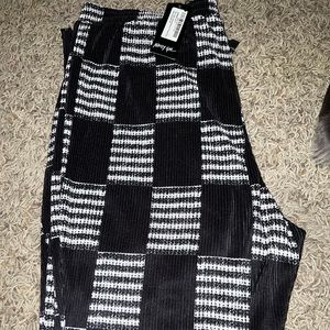 Nasty Gal Checkerboard Flared Pants